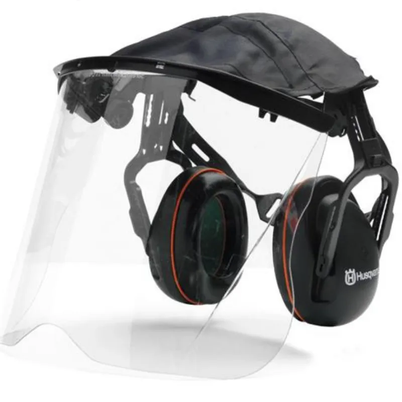Husqvarna Earmuffs and Perspex Visor Set - With Rain Shield